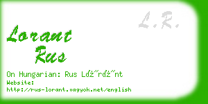 lorant rus business card